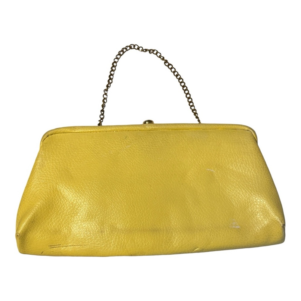 Vintage Yellow Handbag with Chain